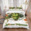 Fantasy Green Dragon Print Bedding Set Personalized Washable Custom 3Pcs Duvet Cover Pillowcases Soft Microfiber Home Bedroom Gift