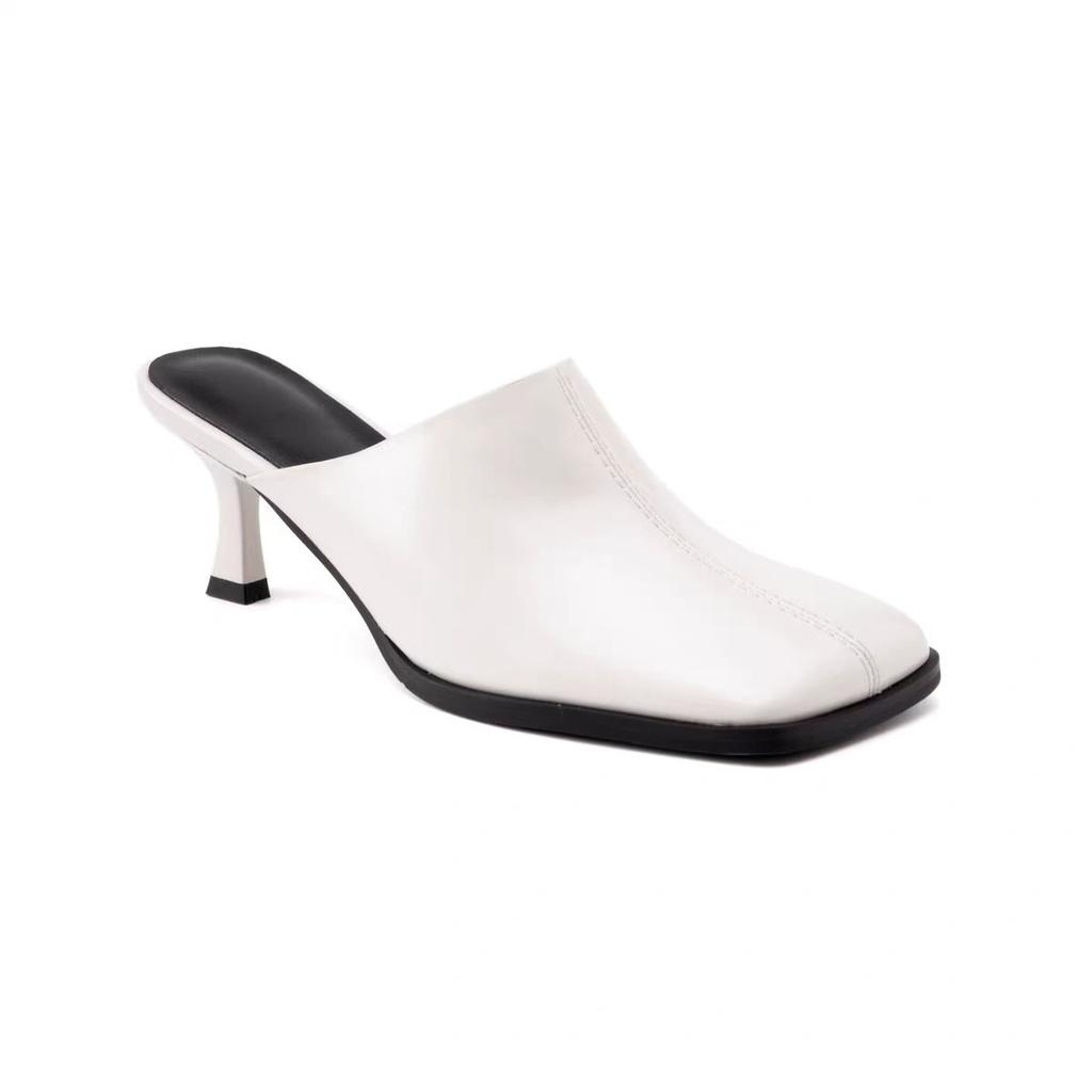 New 2026 All-match Baotou Semi-slippers Women's High-heeled Fashion Outward Wear Square-toed Stiletto Shoes