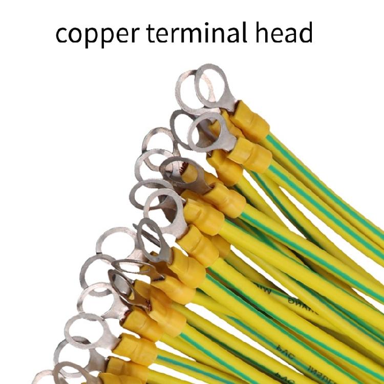 BVR Yellow Green Solar Photovoltaic Grounding Wire Terminals Hole Size 9mm