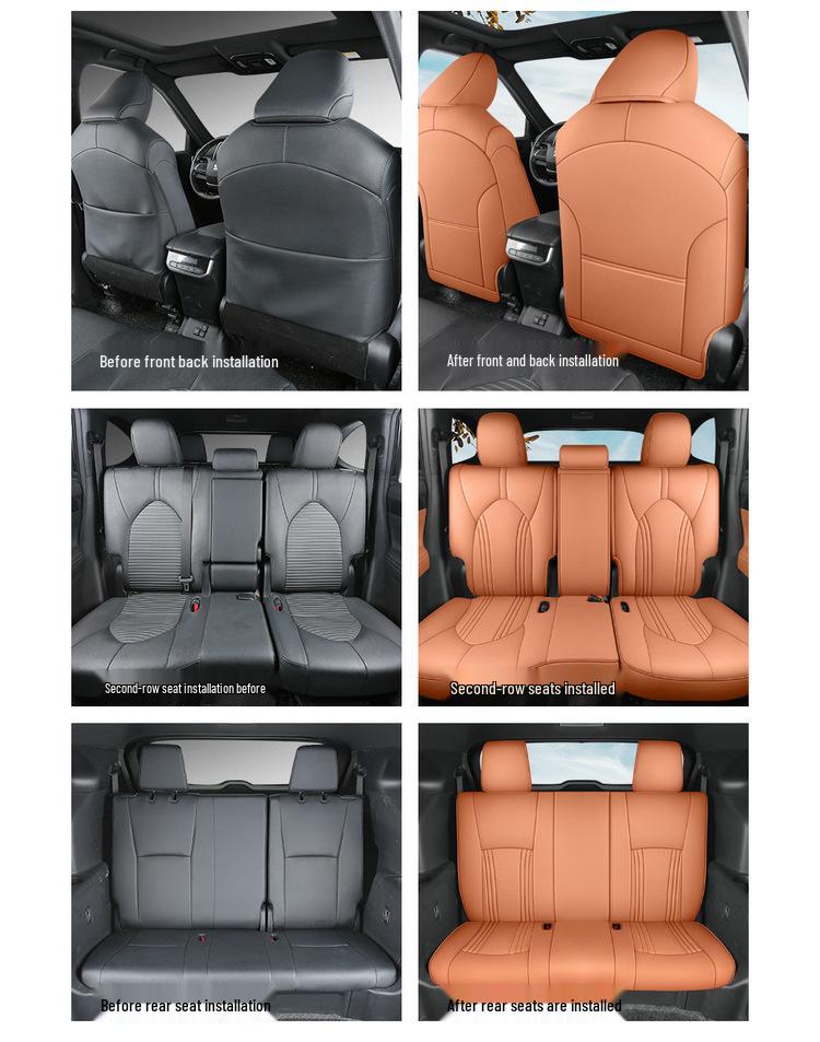 Leather Seat Covers for 2024 Toyota Crown Kluger 2.5L 4WD Luxury Full Coverage