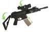 Rifle de Francotirador Automático para Bolas Airsoft Láser Mira Linterna Correa