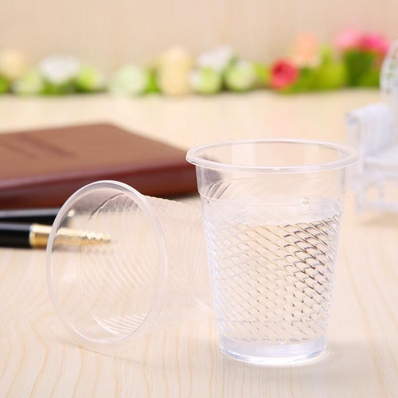Alliance Disposable Transparent Threaded Plastic Cups
