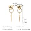 Cheetah Leopard Head Cone Pendant Earrings Women's Jewelry Accessories