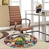 1pc Christmas Pikachu & Friends Round Carpet - Anime Design, Holiday Gift, Office Chair Mat, Non-Slip Rug for Home Decor, Living Room
