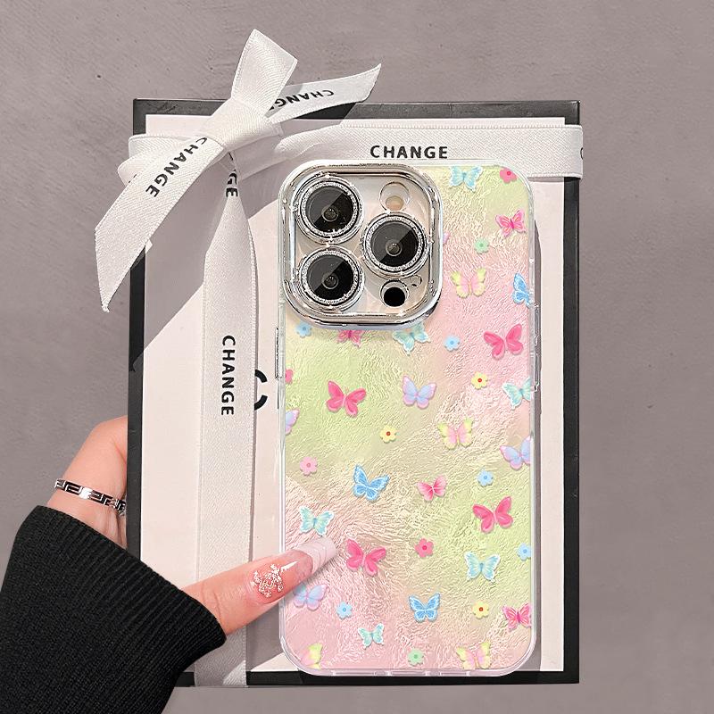 The Colorful Butterfly Is Suitable for Apple 16pro Phone Cases, Huawei P70, 15 Fresh and Elegant, 14 High-end, and 13 Shockproof