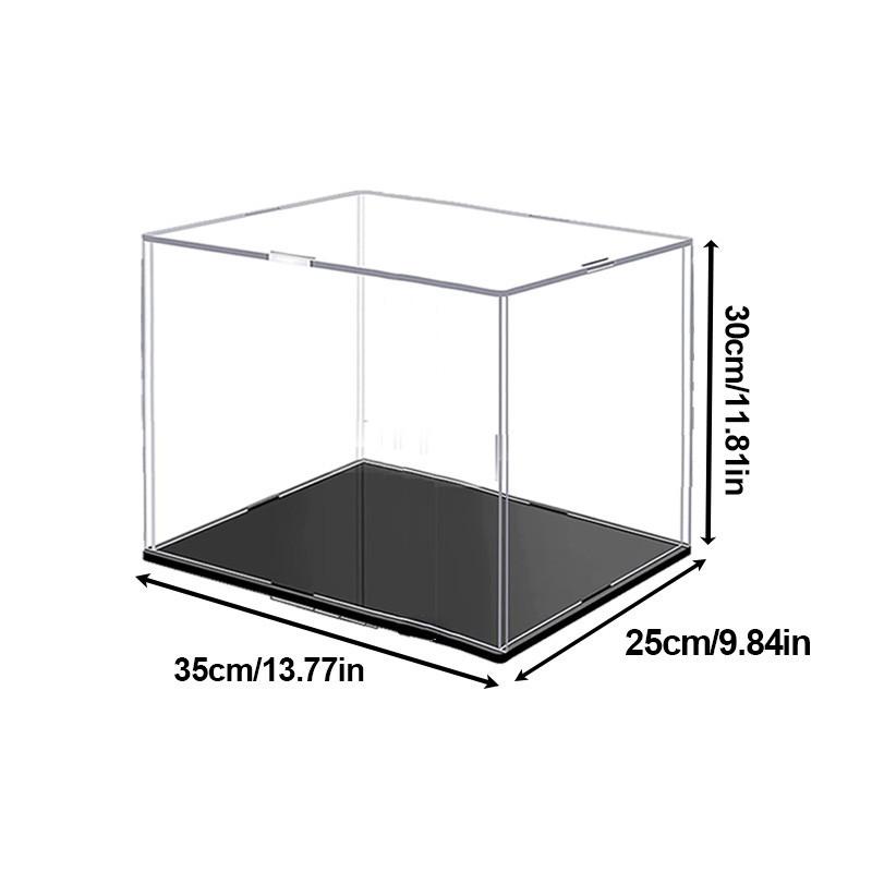 

Прозора коробка для зберігання Акрилова модель Дисплей Коробка Настільна коробка Органайзер Підставка Пилозахисний захист Вітрина для фігурок/іграшок/предметів колекціонування 35*25*30cm