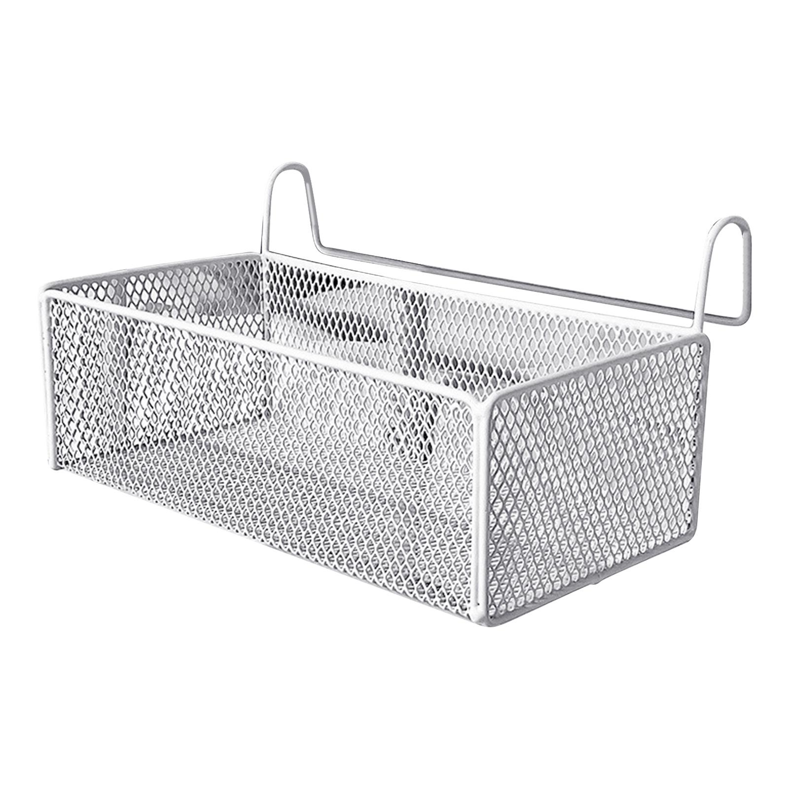 

Portable Sturdy Metal Bedsides Organizers Storage Basket for Bunk Beds and Office Cubicles for Small Space Saving M белый