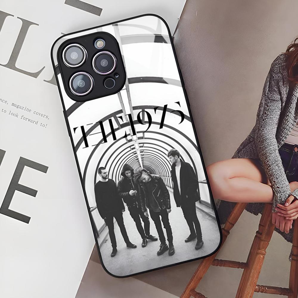 The 1975 Rock Band Phone Case for Iphone 16 15 14 12 11 13 Pro Max Mini X Xr Xs Se 8 Puls glass Cover