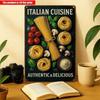 Vintage Italian Restaurant Metal Poster Pasta Rustic Kitchen Wall Decor
