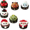 Christmas Plush Stress Toy Gift Set with Steamer Basket - Soft Toys for Adults and Kids