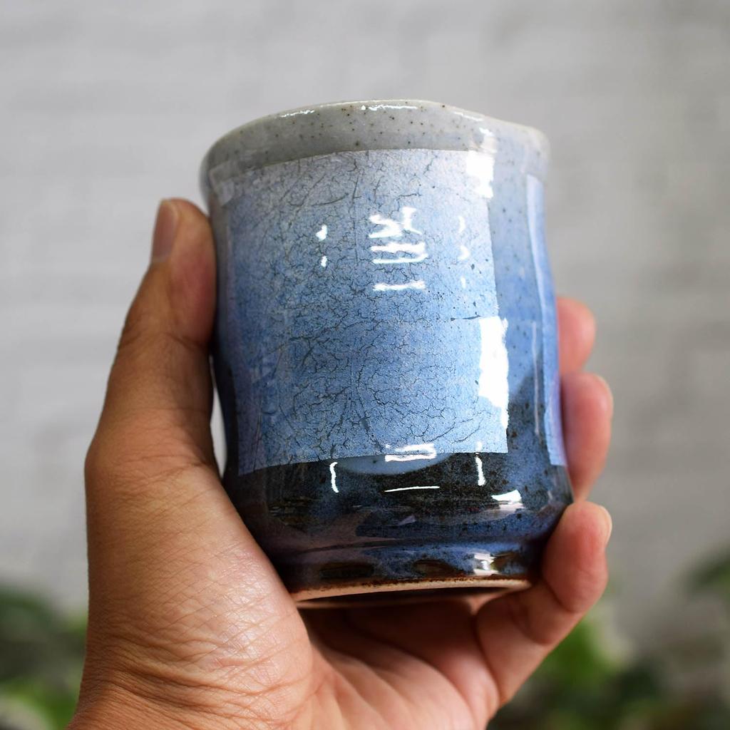 Waza No Kura Stylish Pair of Kutani Ware Teacups, Silver-Glazed, Ceramic, Japanese Tableware, Made In Japan, Perfect Gift for Wedding Anniversaries, 6