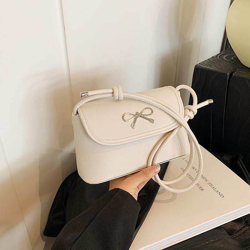 

Fashionable 2024 Korean-inspired Small Square Handbag With Stylish Bow Accent In Multiple Colors For Everyday Use