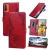 Case For Xiaomi Redmi 9T Luxury Lace Flower Leather Flip Phone Cases For Redmi Note 9 10 Pro 10S 10T 9S 9T 5G 4G Soft Wallet  Cover