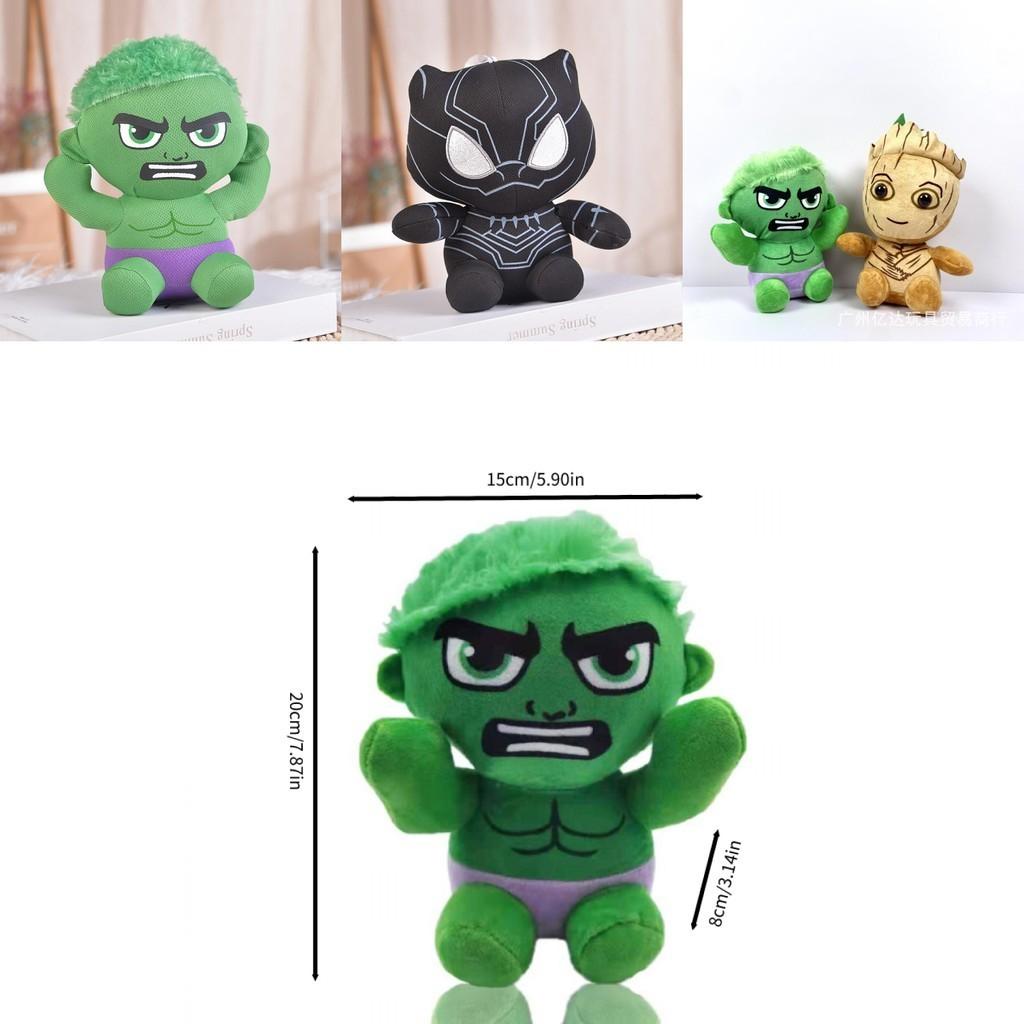 Marvel Avengers Black Panther Hulk Groot Plush Toys Soft Pp Cotton Stuffed Superheroes