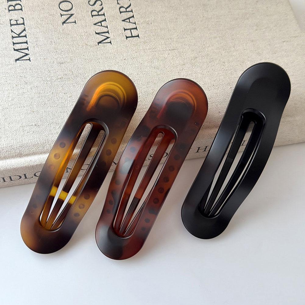 Korean Acetic Acid Long Hair Clip Leopard Duckbill Clip Spoon Clip Spring Clip Womens Fashion Hair Accessories Headpiece