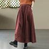 Skirt for Women Casual Versatile High Waist Long Loose Trousers Thickened Slim Solid Colour Skirt