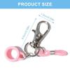 7pcs Colorful Retractable Pen Holders Secure Silicone Clips for Pens and Lipsticks Stationery Clip with Lobster Clasp
