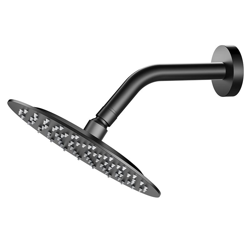 8 Inch SUS304 Stainless Steel Rain Shower Head Ultra-thin square Design High-pressure Water-saving Overhead Shower Head (Matte Black,Stainless Steel) матовый черный