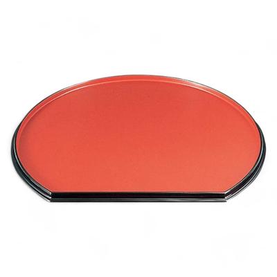 New Tray Vermilion Lacquerware Made In Japan J-kitchens 4-shaku (1.5-foot) Half-Moon Double-Sided (Tray) Red/Green Lacquer, 42cm, (ABS Resin),