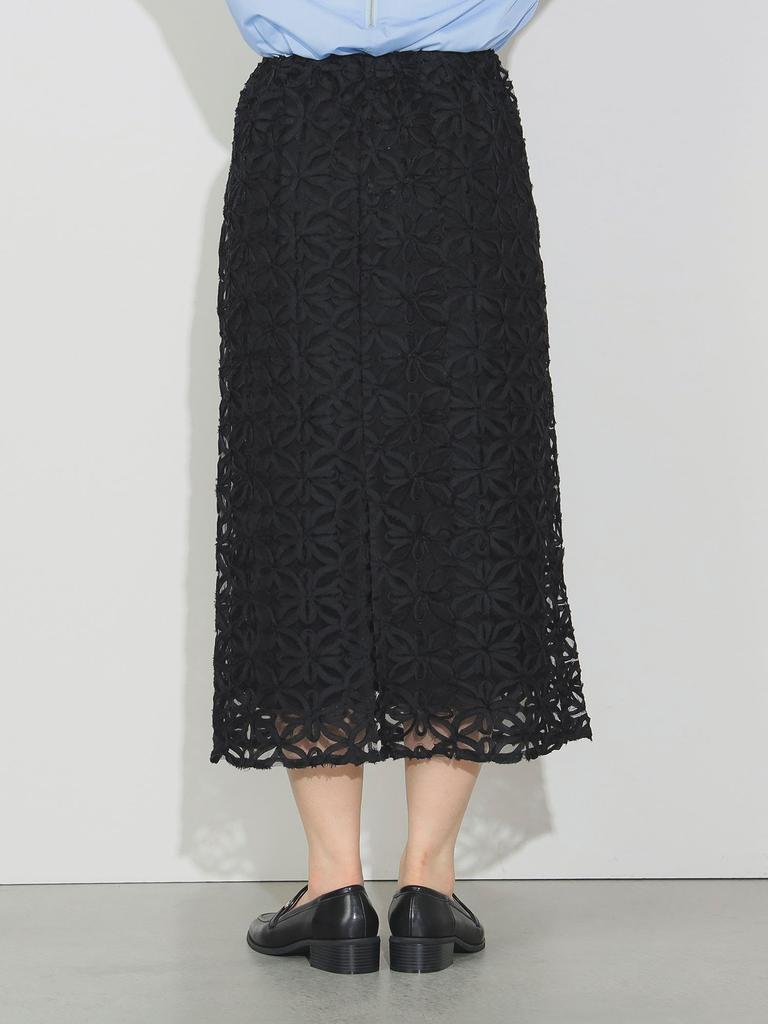 Rock Spitze SK SCHWARZ EINHEITSGRÖSSE [BEAMS HEART] P/Bestickt Damen