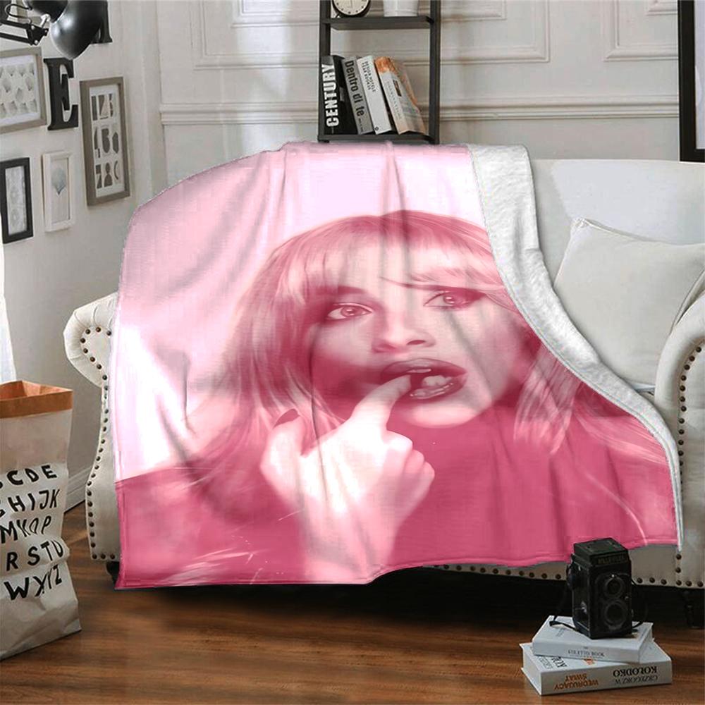 Sabrina Carpenter Blanket Soft Throw Blanket For Home Bedroom Bed Sofa Travel Office Solid Christmas Blanket