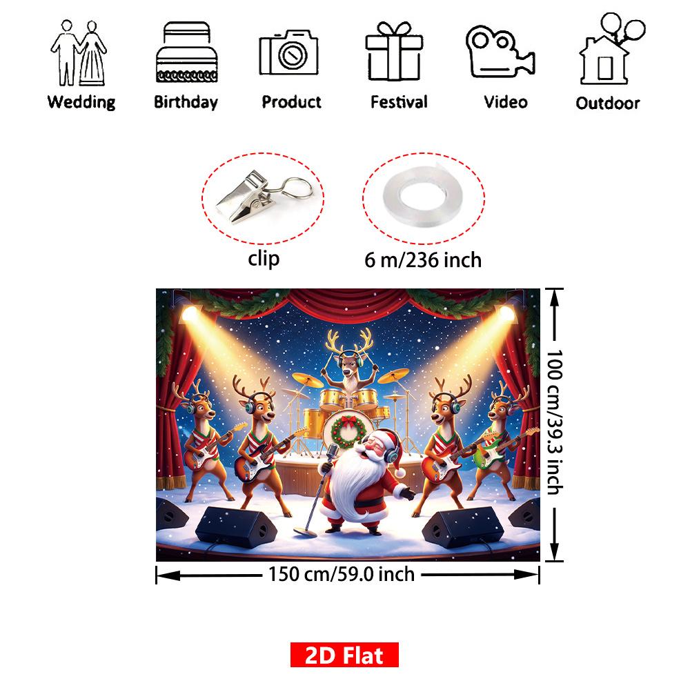 1Pcs Merry Christmas Sanctuary Wall Hanging Decoration Background Xmas Backdrop Decorations For Photo Studio Photo Booth Party