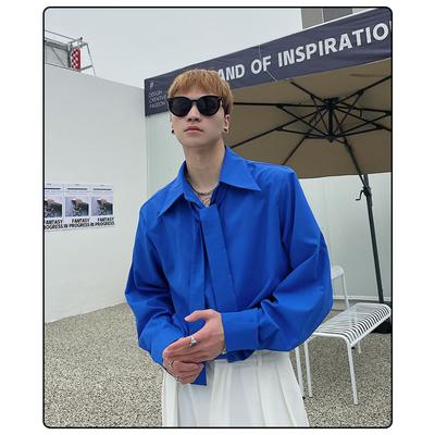 Long Sleeved Shirt Men's Korean Loose Small Fragrant Style Jacket Hong Kong Style Fashionable Shirt