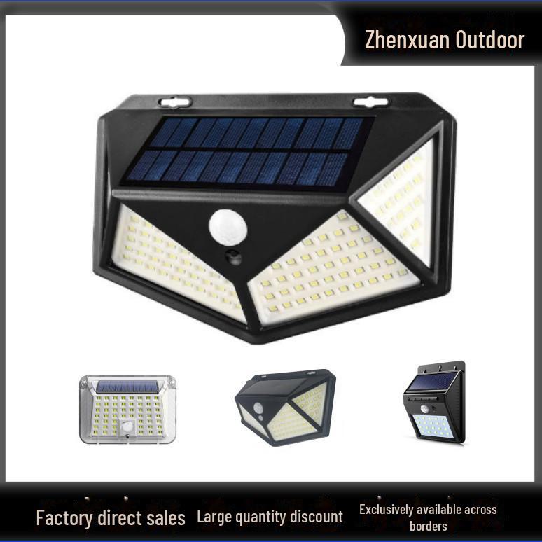 Waterproof LED Solar Wall Light with Motion Sensor for Outdoor Garden and Street.