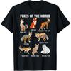 Funny Foxes of the World Fox Types Fox Animal Lover Fox Idea T-Shirt