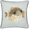 Salcombe Piped Pufferfish Cushion Cover