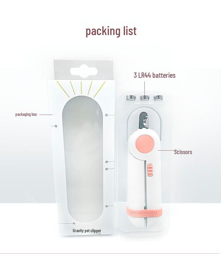 LED Pet Nail Grinder and Clippers for Cats and Dogs