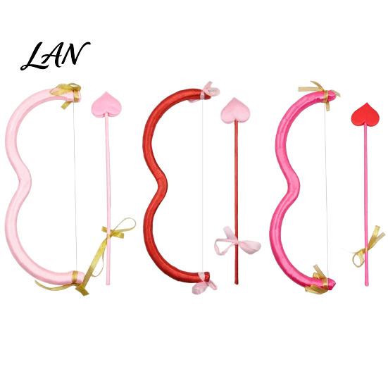 Lightweight Foam Archery Toy Cupid Bow And Arrow Costume Accessory, Valentine's Day Mini Couple Gift for Valentine Set with Heart Halloween