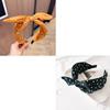 Solid Fabric Polka Dot Bow Headband for Woman Elegant Temperament Wide Headband Fashion Girl's Makeup Hairband
