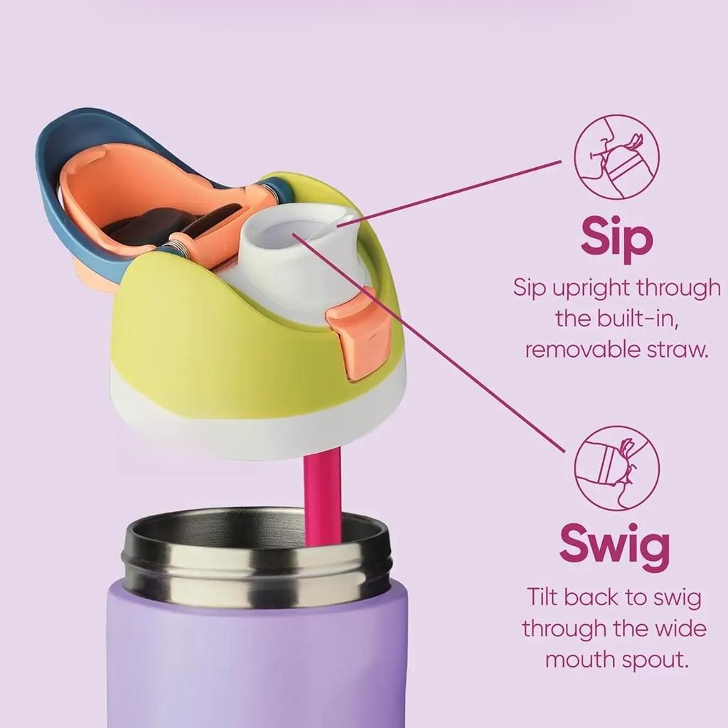 Pink 32oz 24oz Thermos Cup Vacuum Insulated Cup OwalaMug Iced Coffee Cup Stainless Steel Water Cup Sports Water Bottle Car
