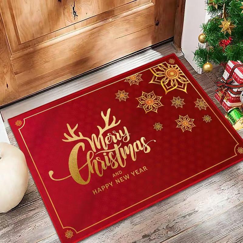 Christmas Door Mat Entry Door Mat Home Festive Cartoon Mat Non-Slip