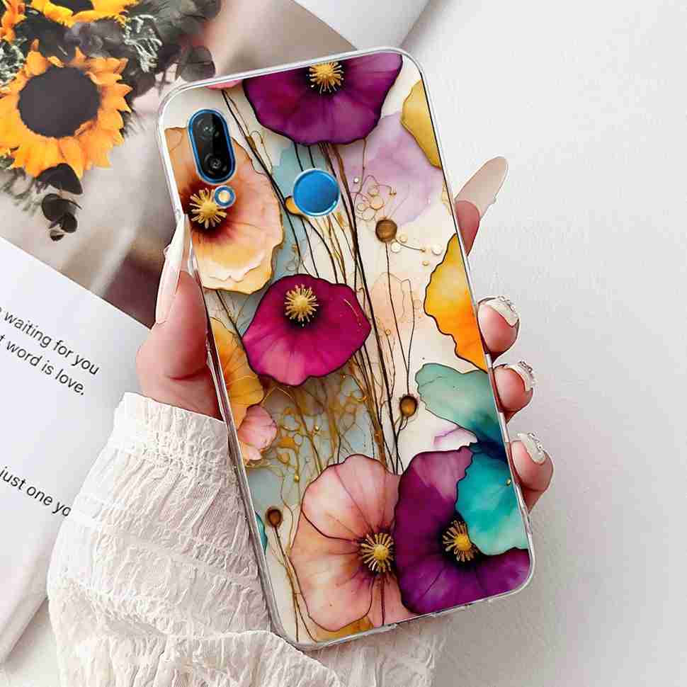 Protective Cases For Huawei P20 Lite ANE-TL00 Case New Cartoon Cat Print Silicone TPU Cover For Huawei P20 Lite ANE-LX1 Shell