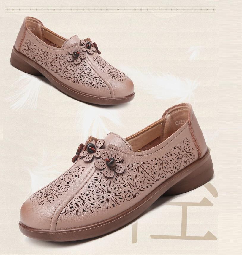 2024 Utskårne Ballerinaer Damesommer Slip-On Loafers Dame Mikrofiber Lær Mokasiner Utsparte Kontorsko Damer Elegante Ballerinaer