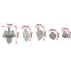 50-30Pcs Stainless Steel Tree Leaf Charms Leaves/Love Heart/Shell Pendant for Earrings Bracelet DIY Jewelry Making Accessories