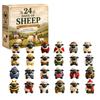Christmas Scottish Scotland Celtic Cow Advent Calendar 24 Collectible PVC Figurines Holiday Farmhouse Decor