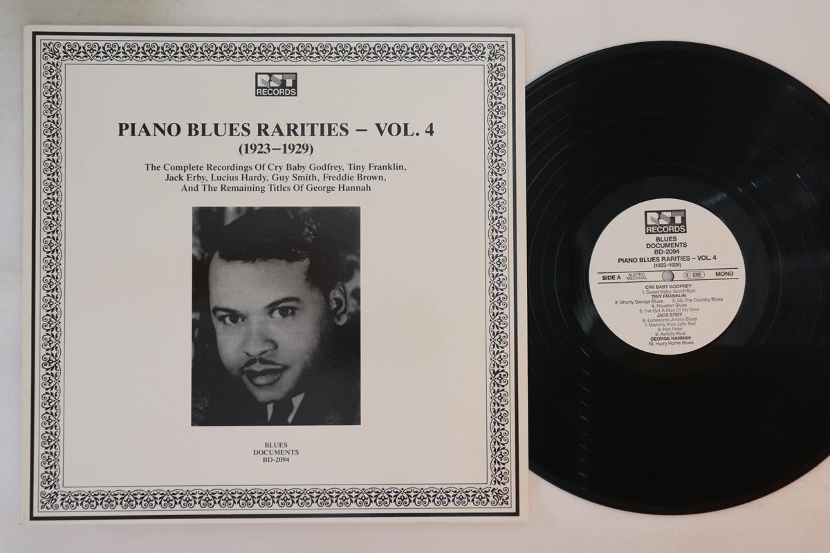 

LP Record VARIOUS - Piano Blues Rarities Vol. 4 BD2094 RST 1990 Austria Blues Used
