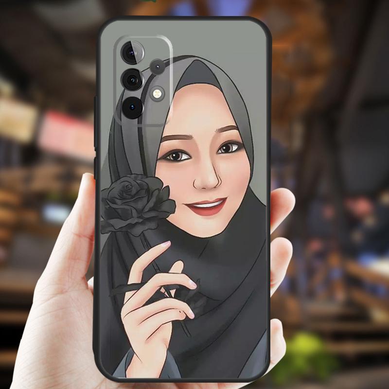 Muslim Arabic Hijab Girl Case For Samsung Galaxy A05 A06 A22 A53 A33 A26 A16 A56 A36 A32 A52 A54 A34 A14 A55 A15 A35