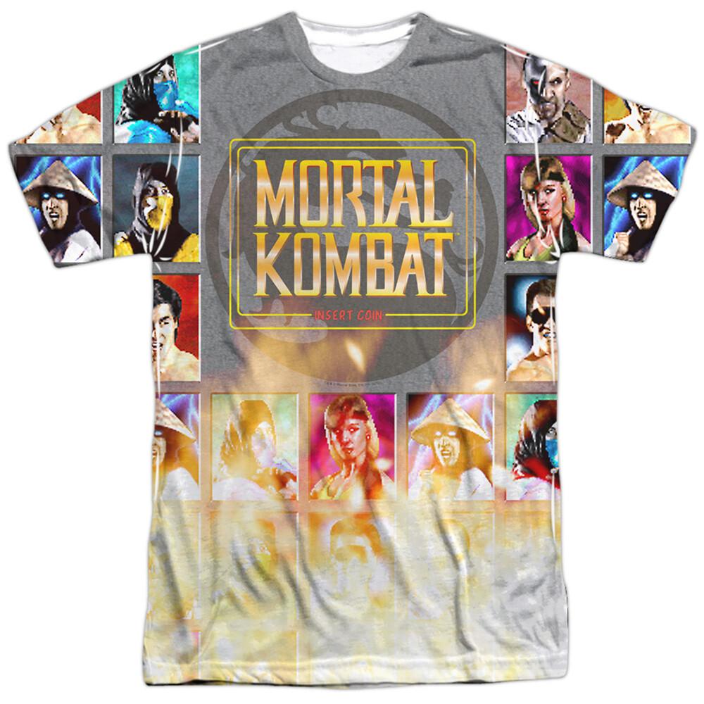 Mortal Kombat Choose Your Fighter Sublimation Licensed Adult T-Shirt XXL