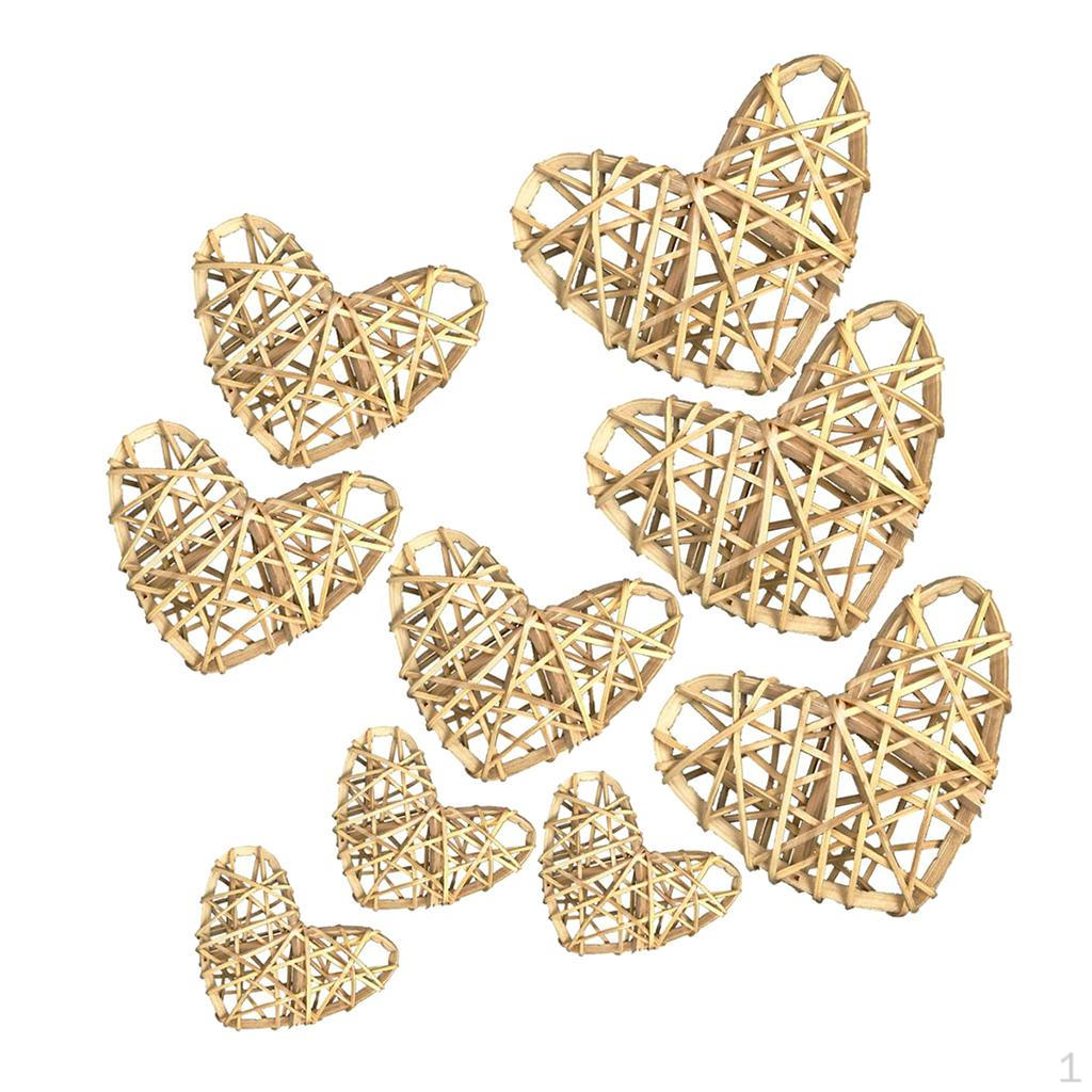 60/80 / 100mm Heart Wicker Rattan Balls Decorative