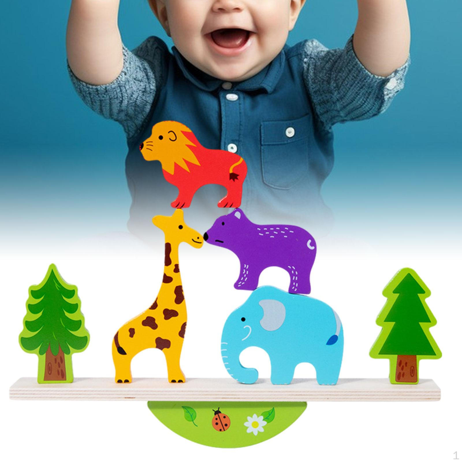 

Wooden Stacking Toys Montessori Balance Toy for Birthday Gifts Animal
