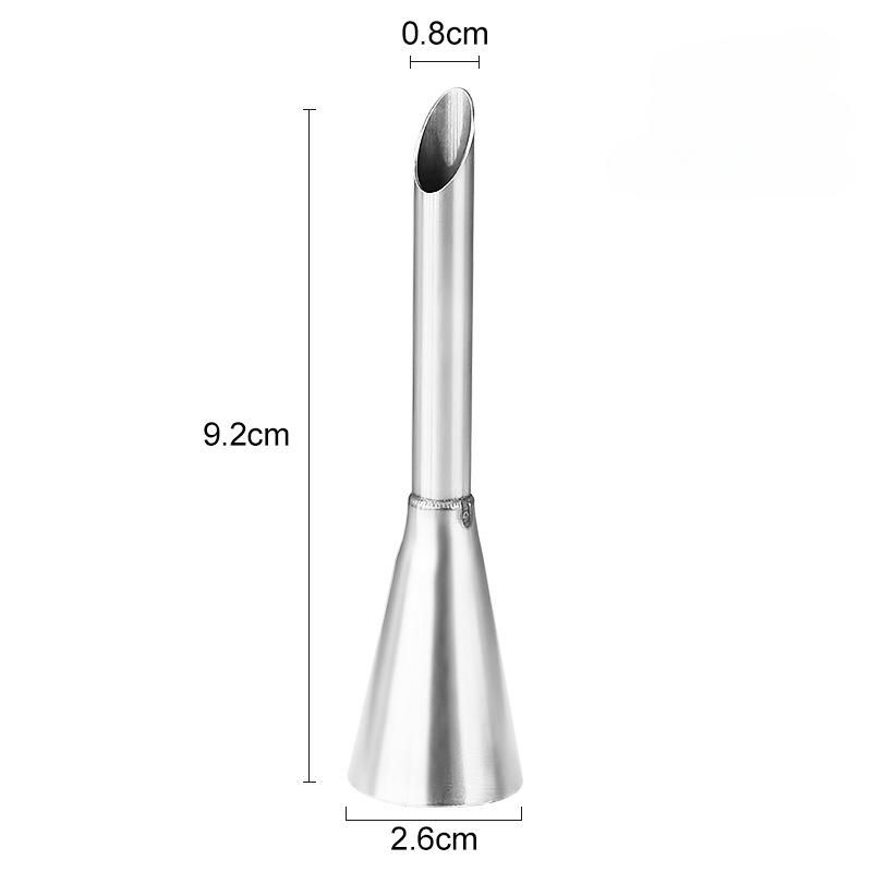 304 Stainless Steel, Piping Nozzle, Pointed Puff Nozzle, Large, Medium, and Small Sizes, Piping, Cream Cake Piping Nozzle, Baking Tool