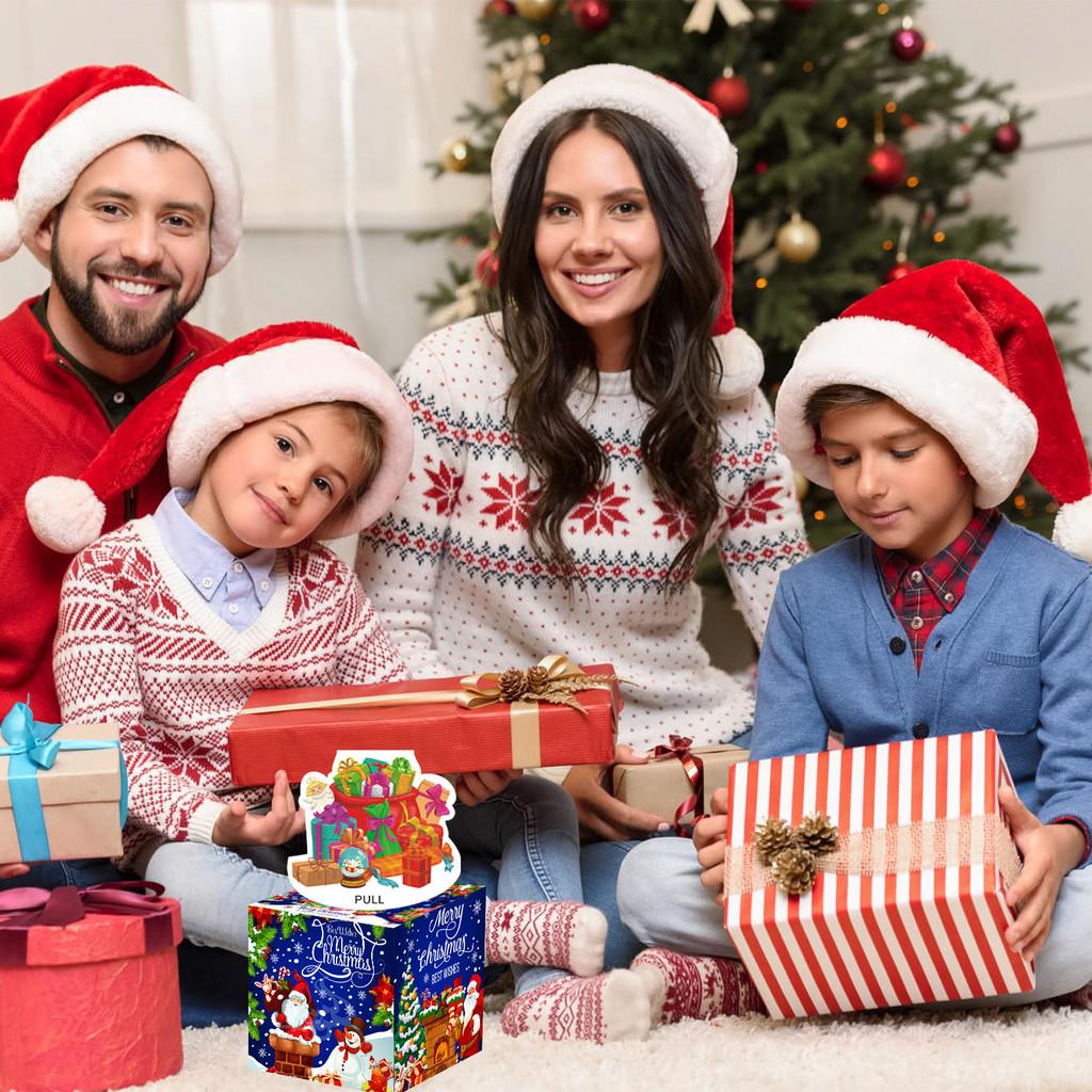 Christmas Blue Deep Theme Pattern Gift Box Holiday Decoration Atmosphere Prop