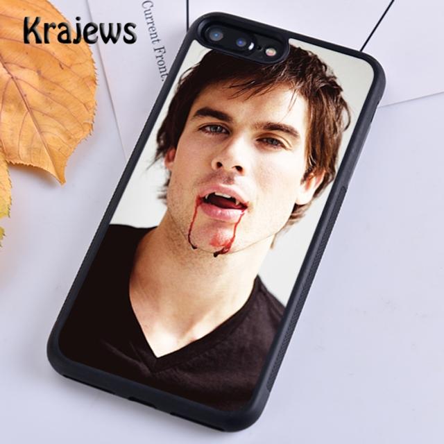 

Krajews Чехол для телефона Дневники вампира кровавый демон Для iPhone 17 Air 16 15 14 plus 11 12 13 pro max coque Оболочка Fundas iPhone 13