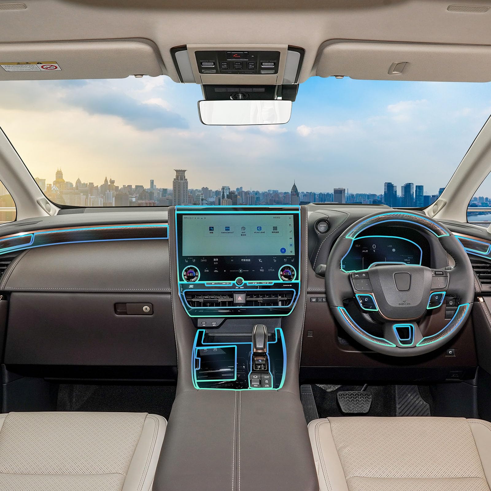 

FDAIUN Защитная пленка из ТПУ для интерьера автомобиля для Toyota Alphard и Vellfire 2023 Пленка с защитой от царапин и специально для Toyota Alphard и Автомобиля