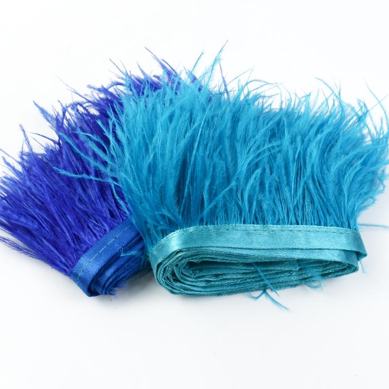 Feather2/5M 6cm Sewing Colored Feather Fringe Tassel Clothes Skirt Decoration Lace Trim Latin Dress Bag Trimmings Fringes DIY Accessory