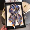 New Cashew Print Bandana Square Scarf Luxury Soft Satin Stylish Versatile Neck Scarf For Women Hairbands Headscarf